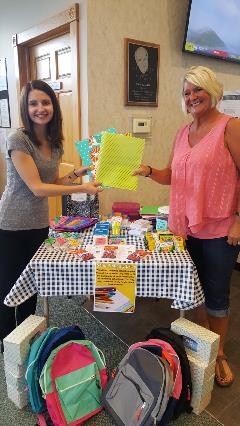 KB School Supply Donation Donation to South Newton